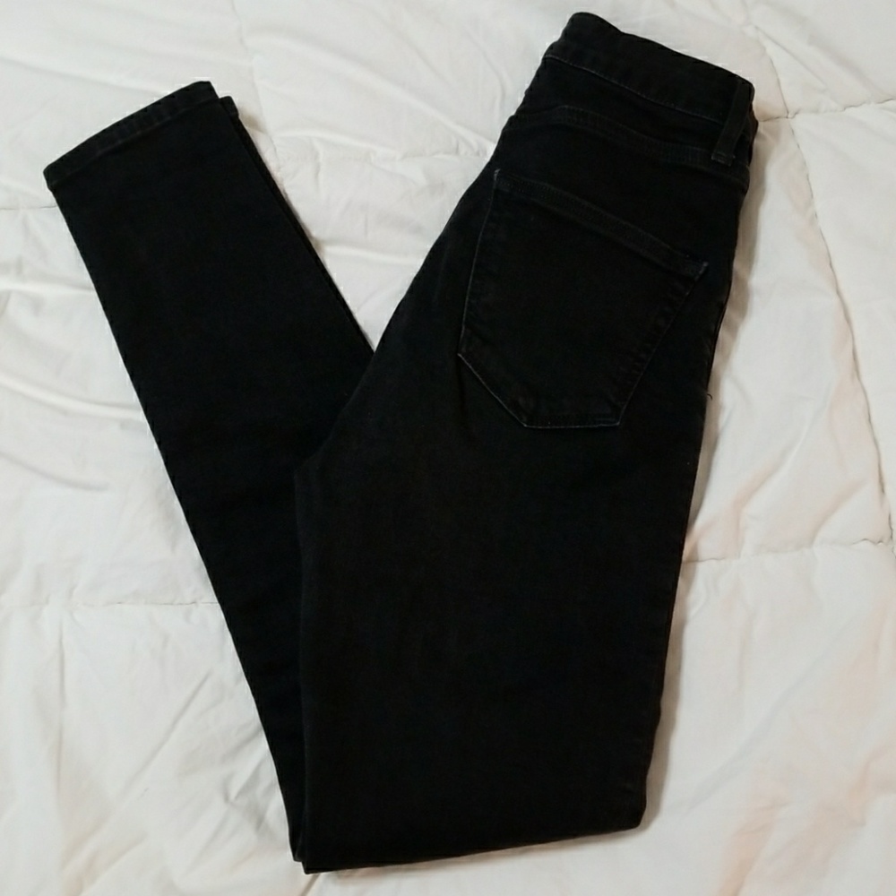 Vintage distressed black jeans